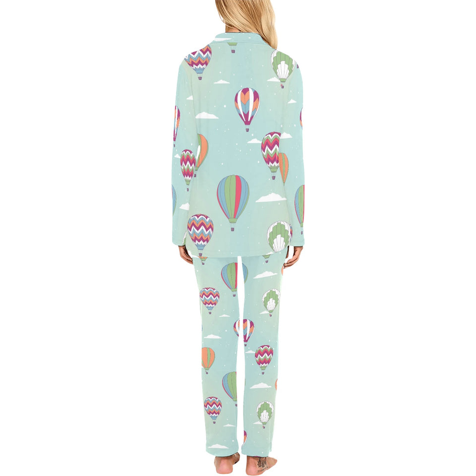 Hot Air Balloon design Pattern Women's Long Pajama Set