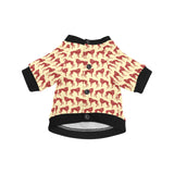 Greyhound Pattern Print Design 04 All Over Print Pet Dog Round Neck Fuzzy Shirt
