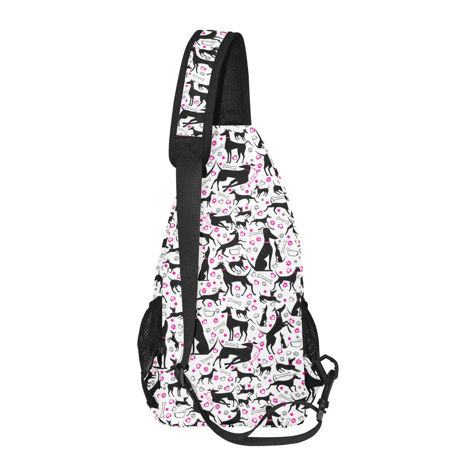 Greyhound Pattern Print Design 02 All Over Print Chest Bag