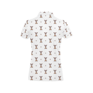 Greyhound Pattern Print Design 05 Women's All Over Print Polo Shirt