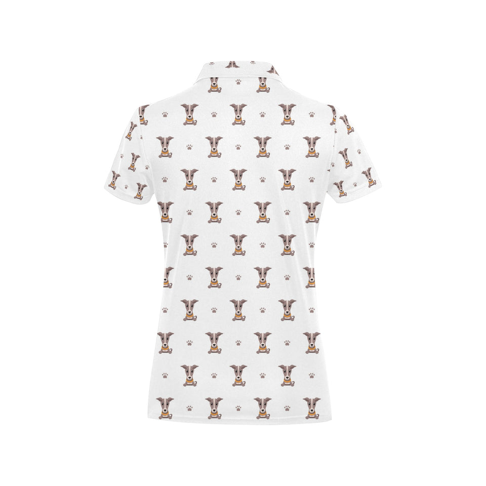 Greyhound Pattern Print Design 05 Women's All Over Print Polo Shirt
