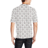 Hippopotamus Pattern Print Design 05 Men's All Over Print Polo Shirt