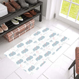 cute rhino heart pattern Doormat
