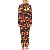 Fire flame dark pattern Women's All Over Print Pajama Set