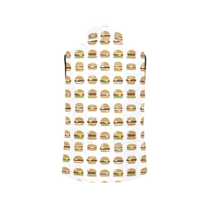 Hamburger Pattern Print Design 02 Women's Padded Vest