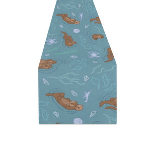 Sea otters pattern Table Runner