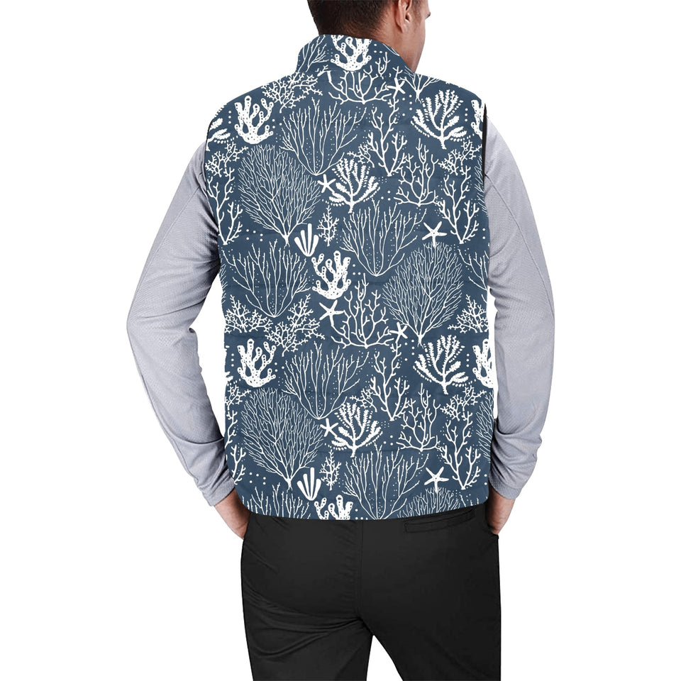 Coral Reef Pattern Print Design 05 Men's Padded Vest