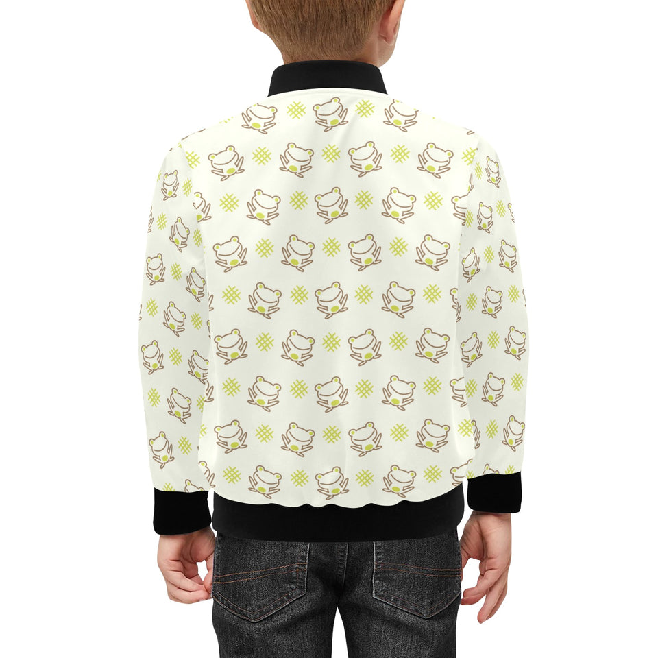 Cute cartoon frog baby pattern Kids' Boys' Girls' Bomber Jacket
