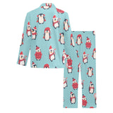 Cute penguin christmas design pattern Men's Long Pajama Set