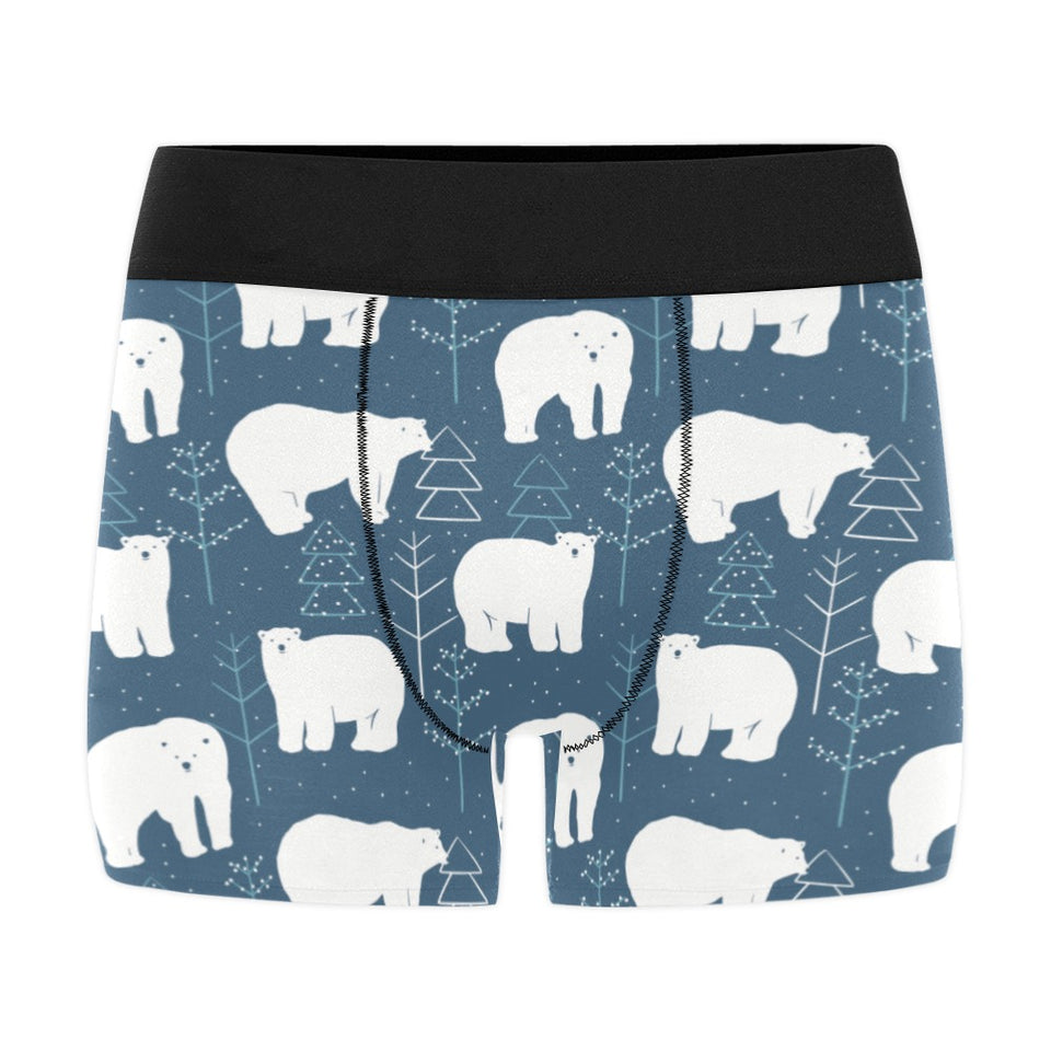 polar bear mother her child pattern Men's All Over Print Boxer Briefs Men's Underwear