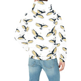 Eagle Pattern Print Design 03 Men's Padded Hooded Jacket