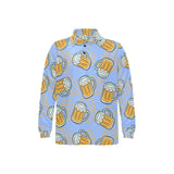 Beer pattern Men's Long Sleeve Polo Shirt