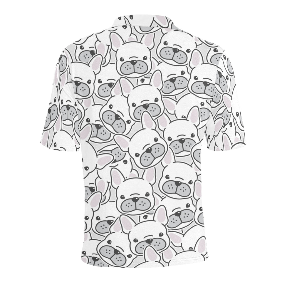 Cute french bulldog head pattern Men's All Over Print Polo Shirt