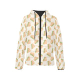 Sandwich Pattern Print Design 01 Women's Padded Hooded Jacket