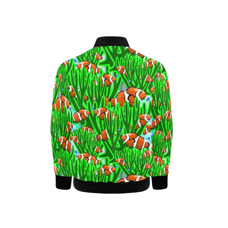 Clown Fish Pattern Print Design 01 Kids' Boys' Girls' Bomber Jacket