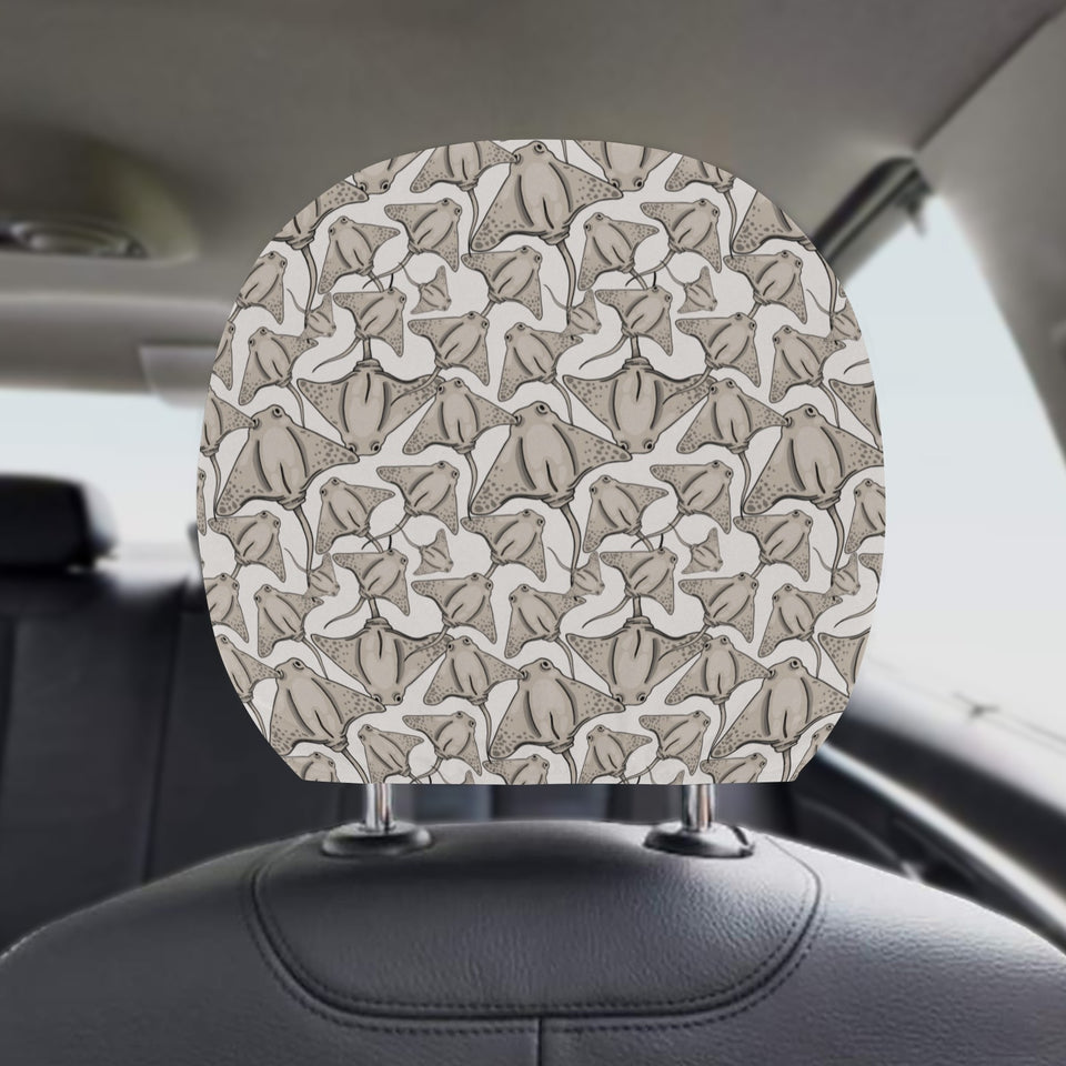 Stingray Pattern Print Design 05 Car Headrest Cover