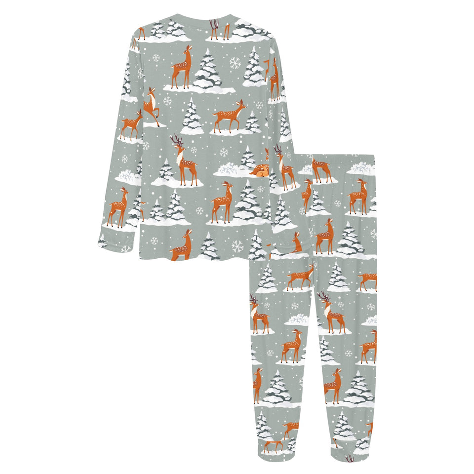 Beautiful deers Winter Christmas Women's All Over Print Pajama Set