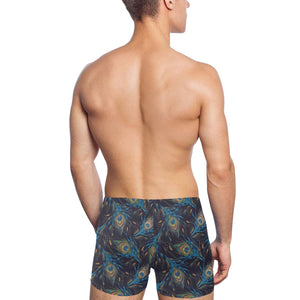 Beautiful peacock feather pattern Men's Swimming Trunks
