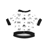 Cute french bulldog paw pattern All Over Print Pet Dog Round Neck Fuzzy Shirt