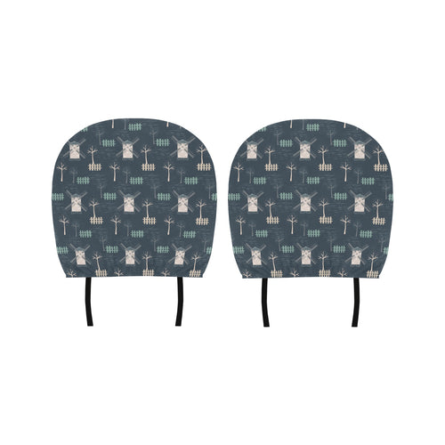 windmill tree pattern Car Headrest Cover
