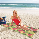 Cool Geometric lime pattern Beach Towel