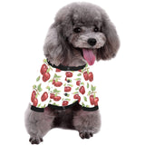 Red apples pattern All Over Print Pet Dog Round Neck Fuzzy Shirt