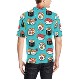 Cute sushi pattern Men's All Over Print Polo Shirt