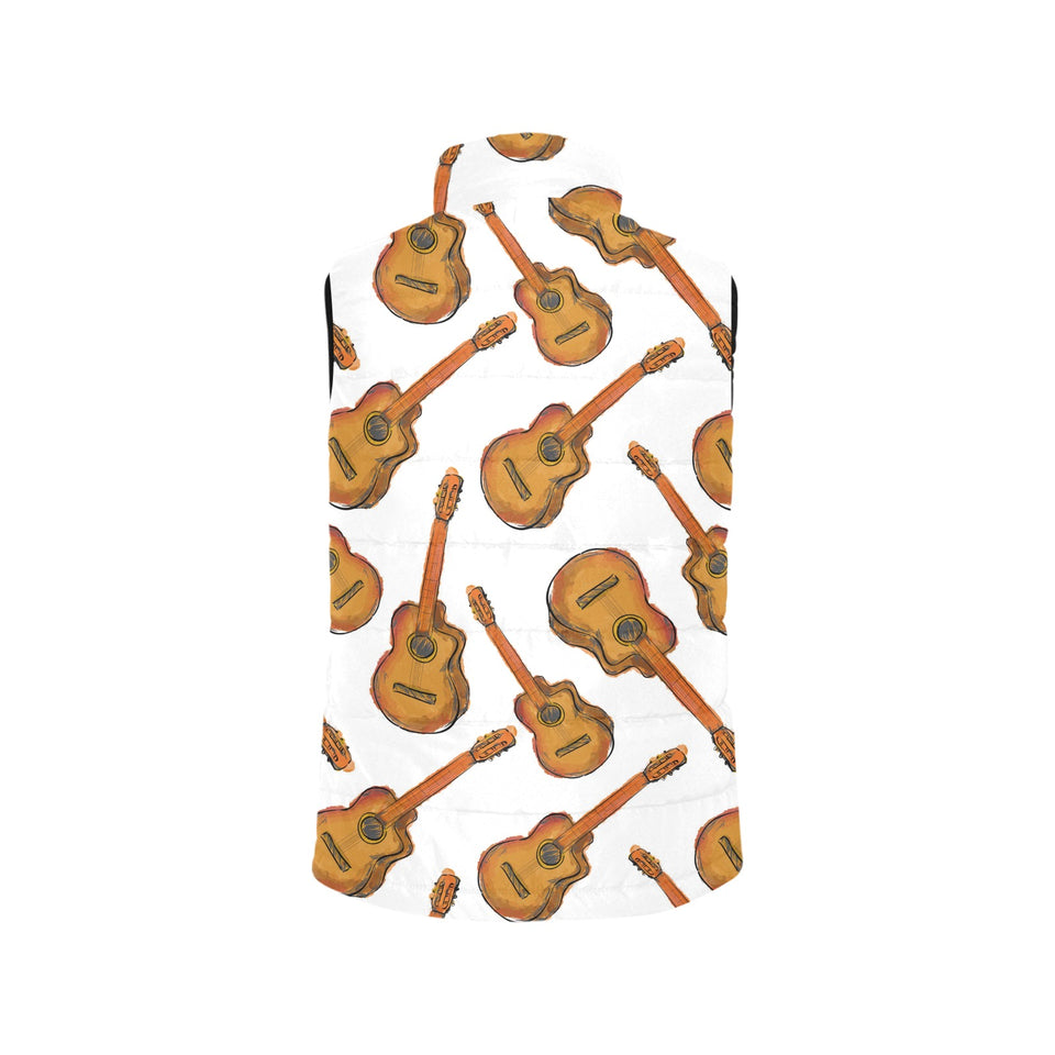 Paint Guitar Pattern Women's Padded Vest