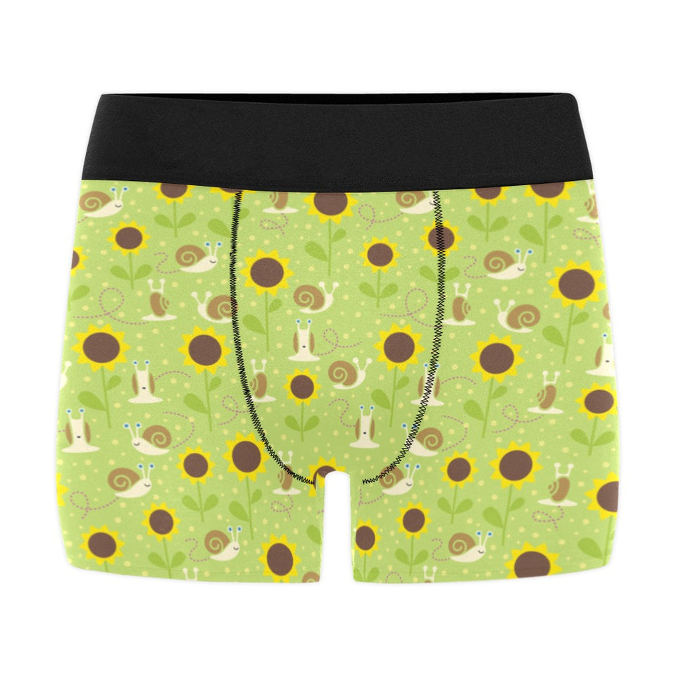 Snail Pattern Print Design 01 Men's All Over Print Boxer Briefs Men's Underwear