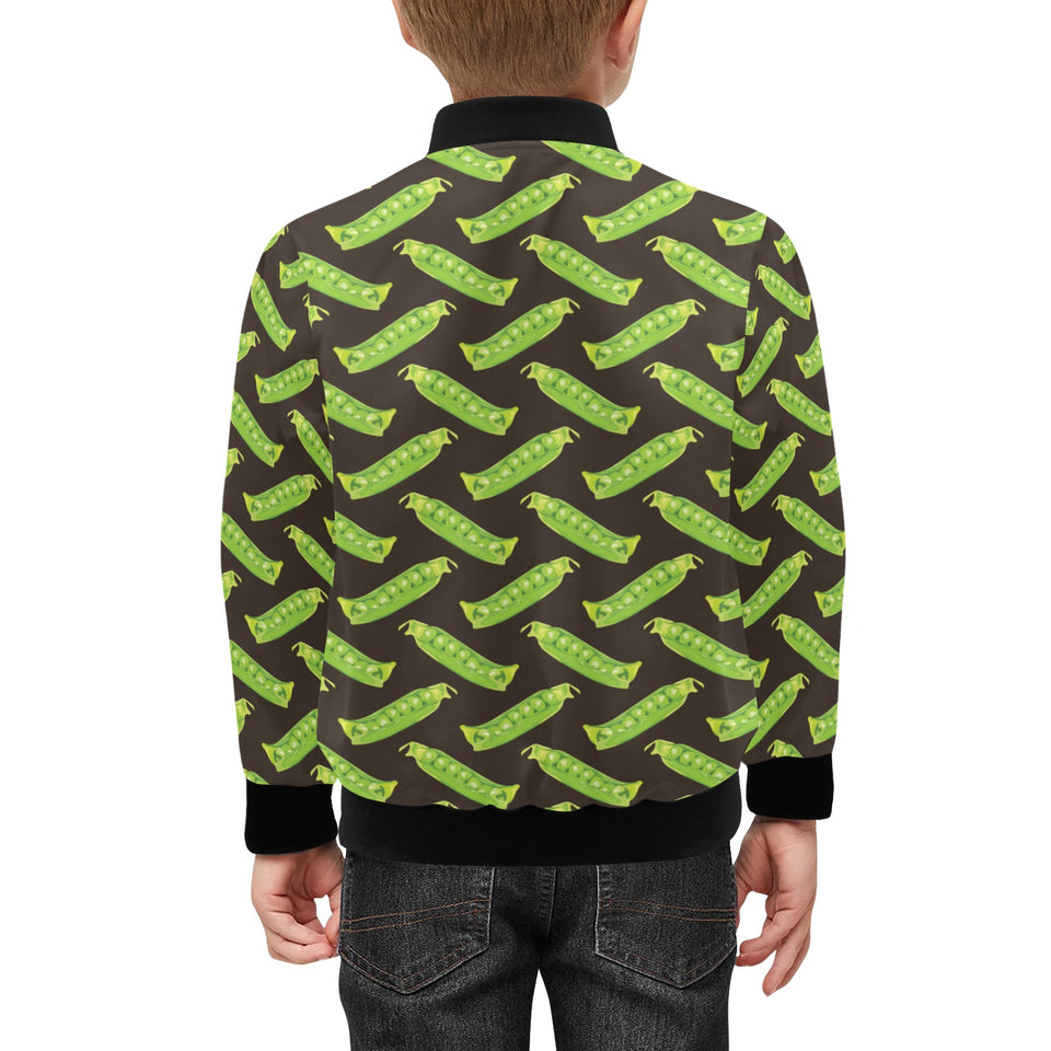 Green Peas Pattern Print Design 05 Kids' Boys' Girls' Bomber Jacket