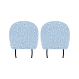 Seagull Pattern Print Design 02 Car Headrest Cover
