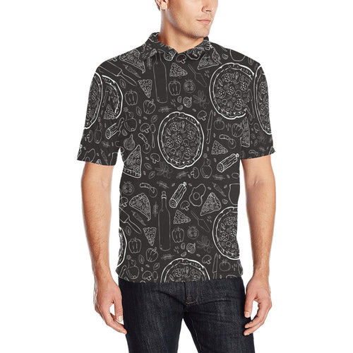 Pizza pattern Men's All Over Print Polo Shirt