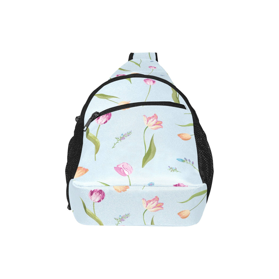 Watercolor Tulips pattern All Over Print Chest Bag