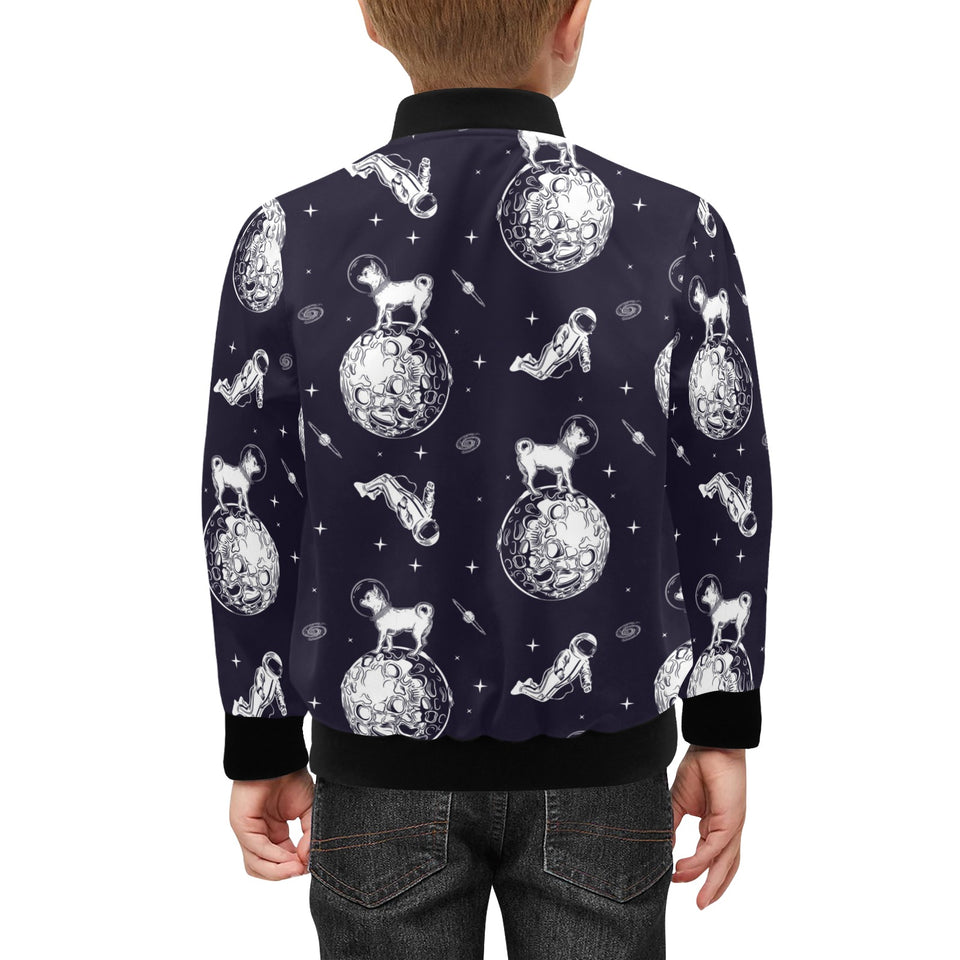 Chihuahua space helmet. astronaut pattern Kids' Boys' Girls' Bomber Jacket