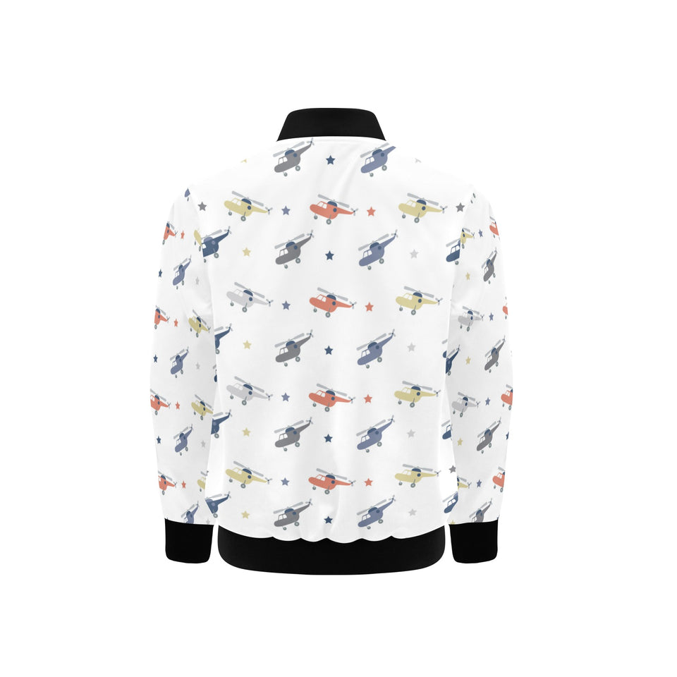 Cute helicopter star pattern Kids' Boys' Girls' Bomber Jacket
