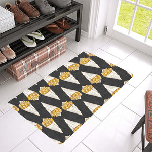 French fries dark background Doormat
