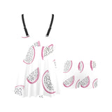dragon fruit pattern Chest Sexy Pleated Two Piece Swim Dress
