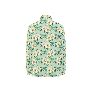 Hummingbird Pattern Print Design 01 Women's Long Sleeve Polo Shirt
