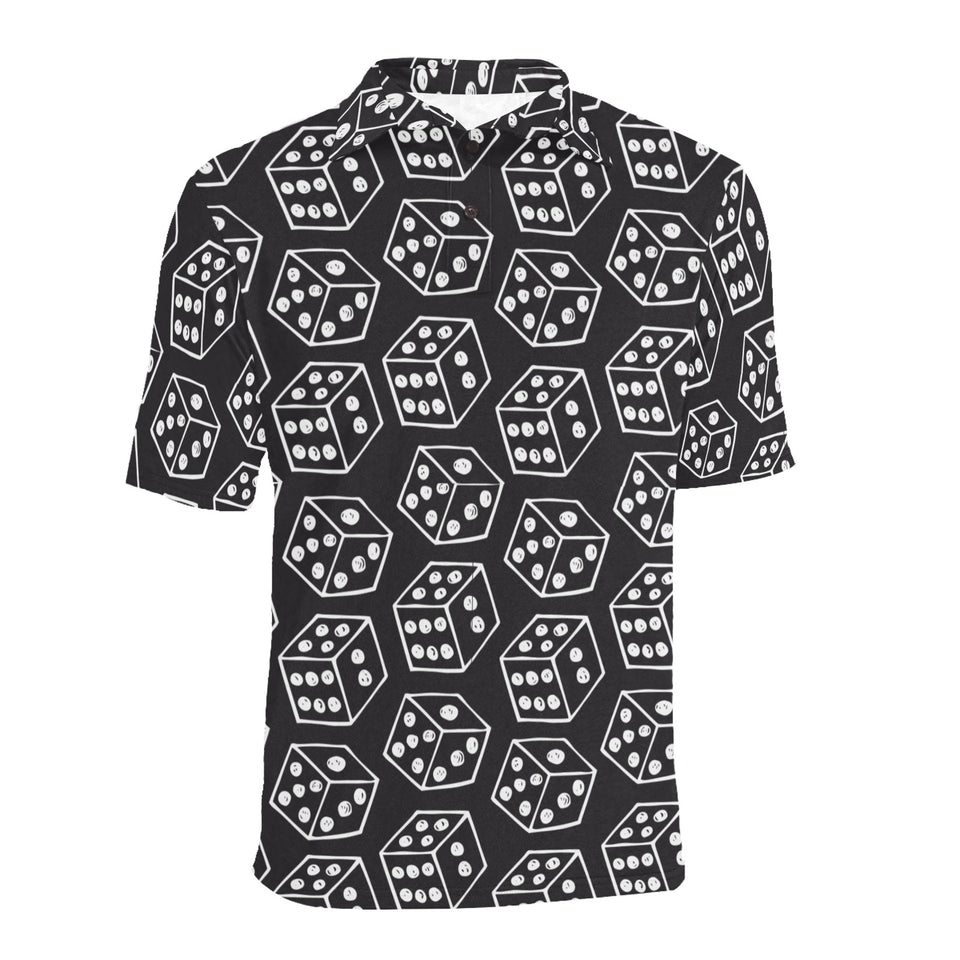Dice Pattern Print Design 01 Men's All Over Print Polo Shirt