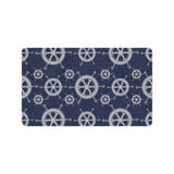 nautical steering wheel design pattern Doormat