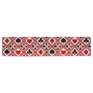 Casino Cards Suits Pattern Print Design 03 Table Runner