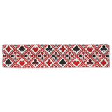 Casino Cards Suits Pattern Print Design 03 Table Runner