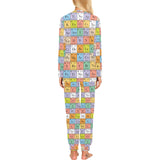 Chemistry Periodic Table Pattern Print Design 01 Women's All Over Print Pajama Set