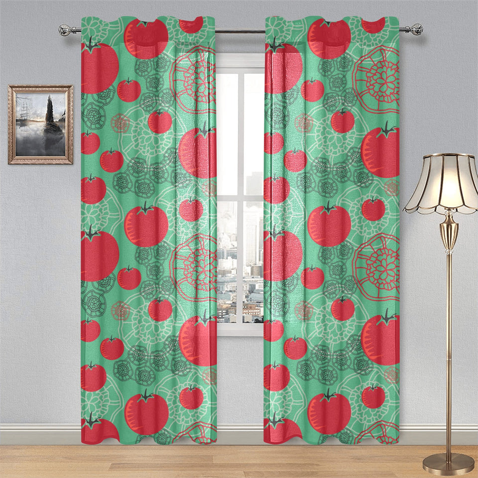 Tomato design pattern Gauze Curtain