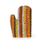 Egypt Hieroglyphics Pattern Print Design 01 Heat Resistant Oven Mitts