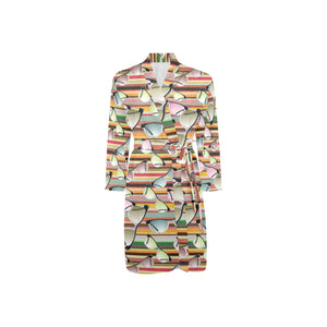 Sun Glasses Pattern Print Design 02 Men's Long Sleeve Belted Night Robe