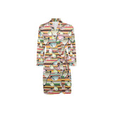 Sun Glasses Pattern Print Design 02 Men's Long Sleeve Belted Night Robe