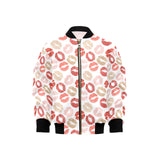 Lips Pattern Print Design 04 Kids' Boys' Girls' Bomber Jacket