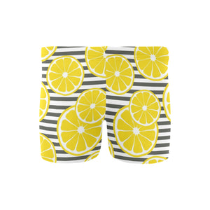 slice of lemon design pattern Men's Swimming Trunks