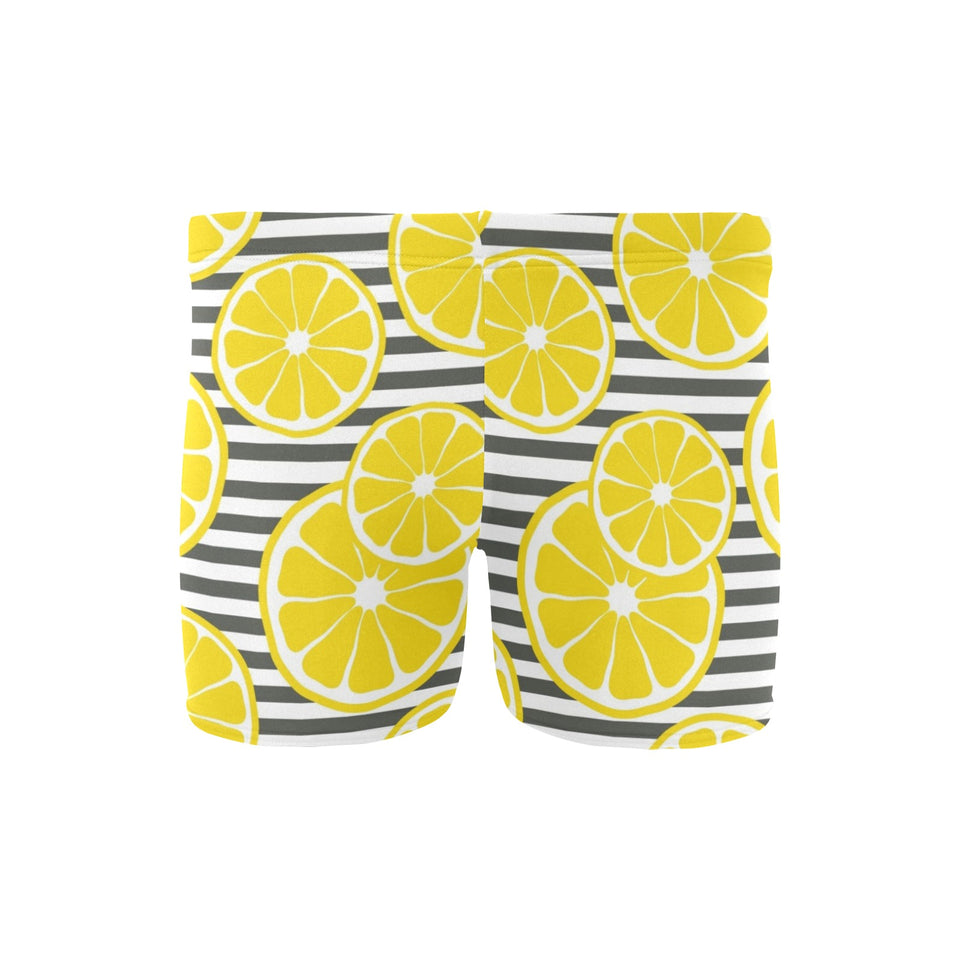 slice of lemon design pattern Men's Swimming Trunks